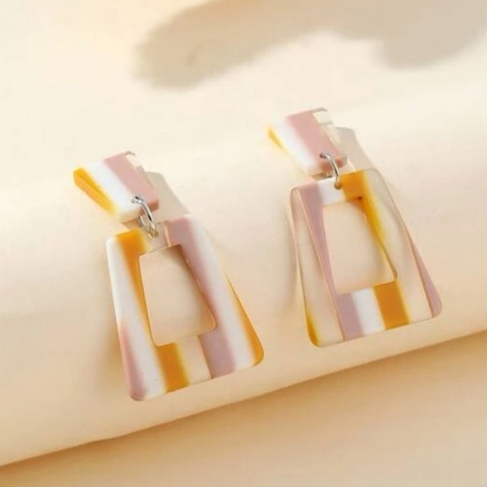 Retro Striped Earrings